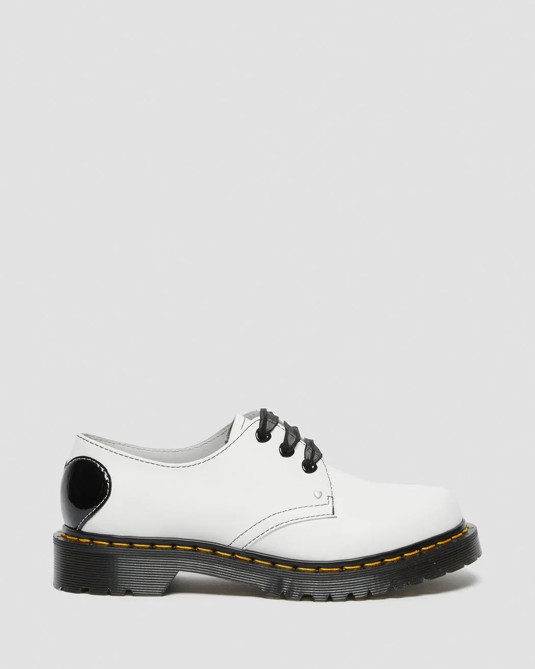 1461 Heart White Smooth Patent Oxford Shoes