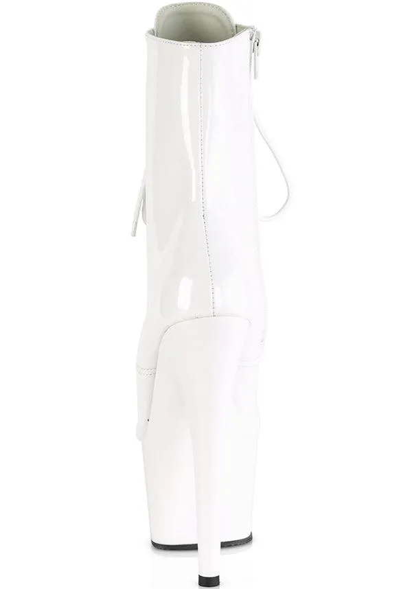 ADORE-1020 [White Patent] | PLATFORM BOOTS [PREORDER]