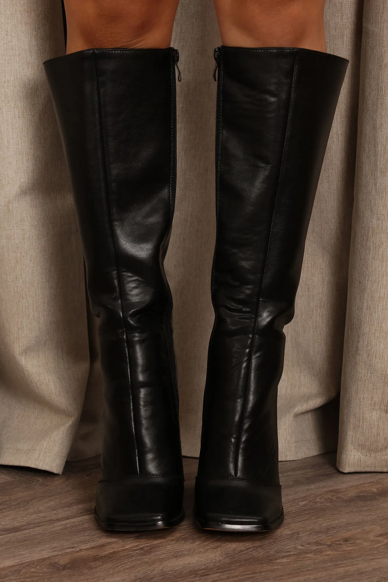 Annabelle Knee High Boots - Black