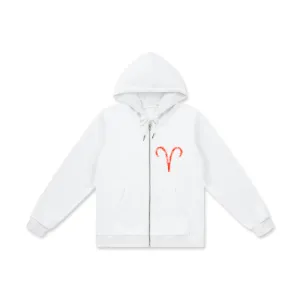 Aries Men's Cotton Zip Hoodie