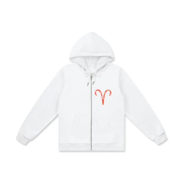 Aries Men's Cotton Zip Hoodie