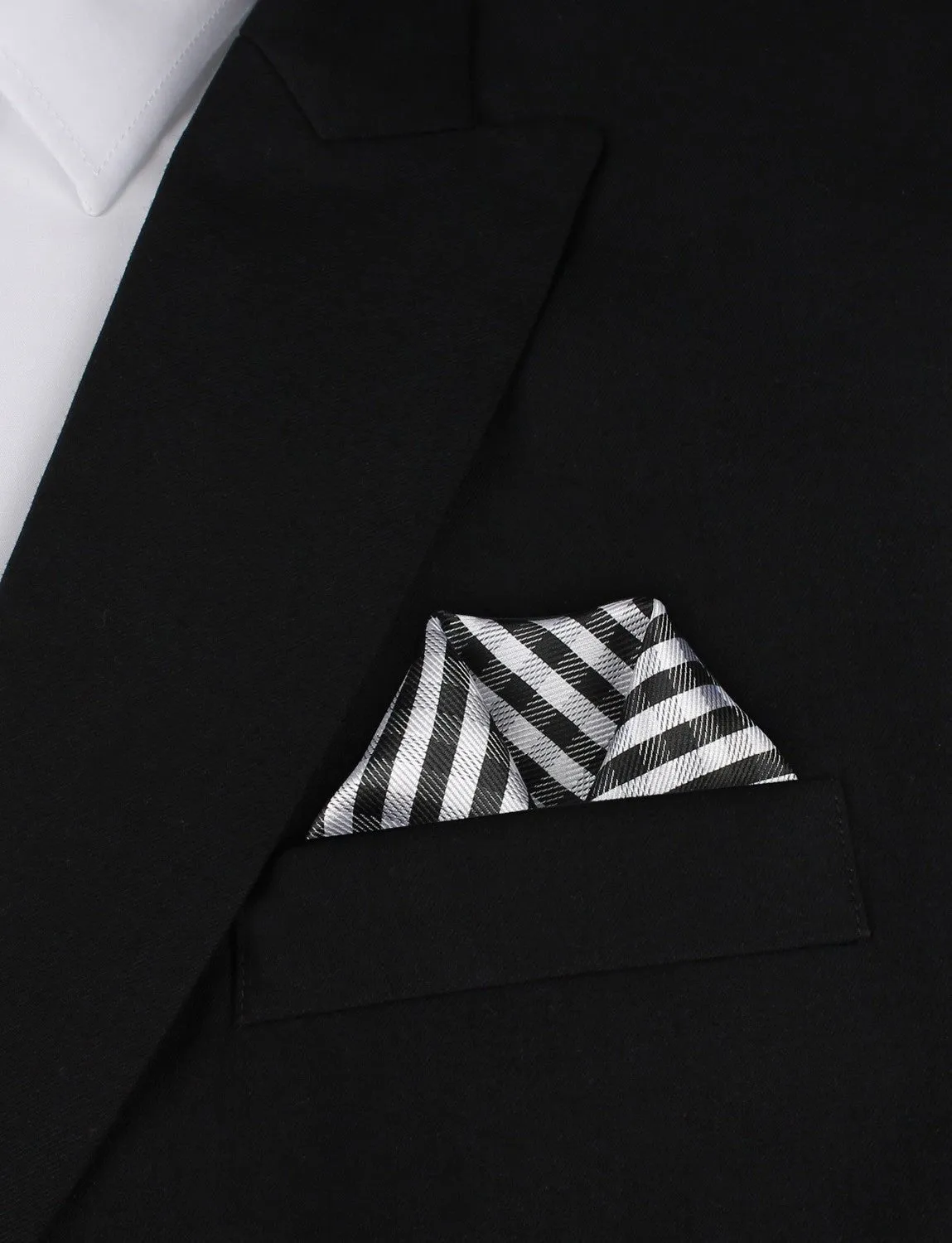 Black Gingham Pocket Square