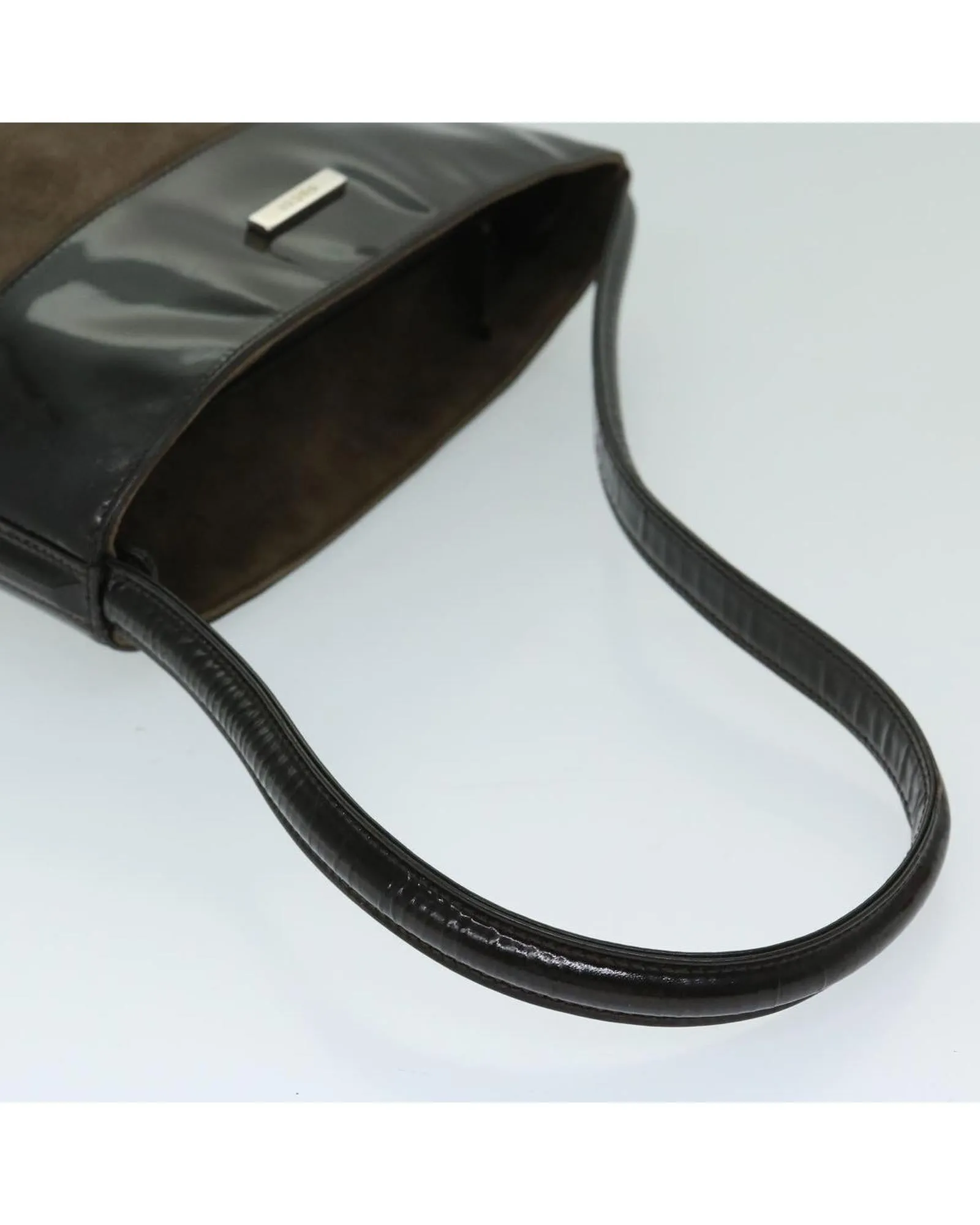 Brown Patent Leather Shoulder Bag