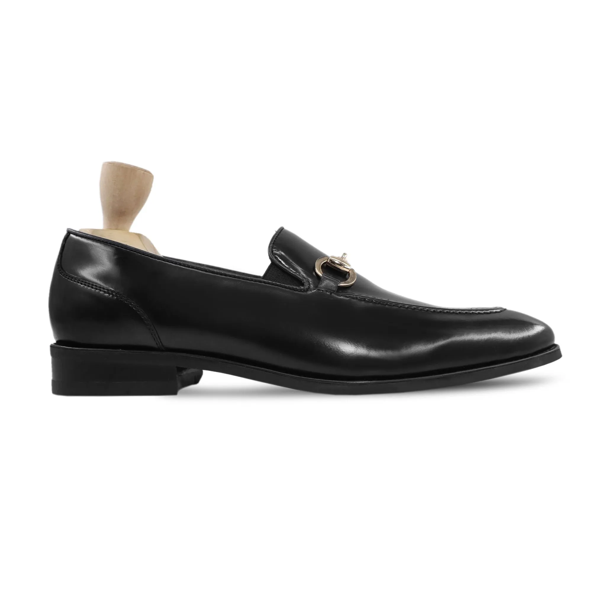 Carman - Men's Black Box Leather High Shine Loafer