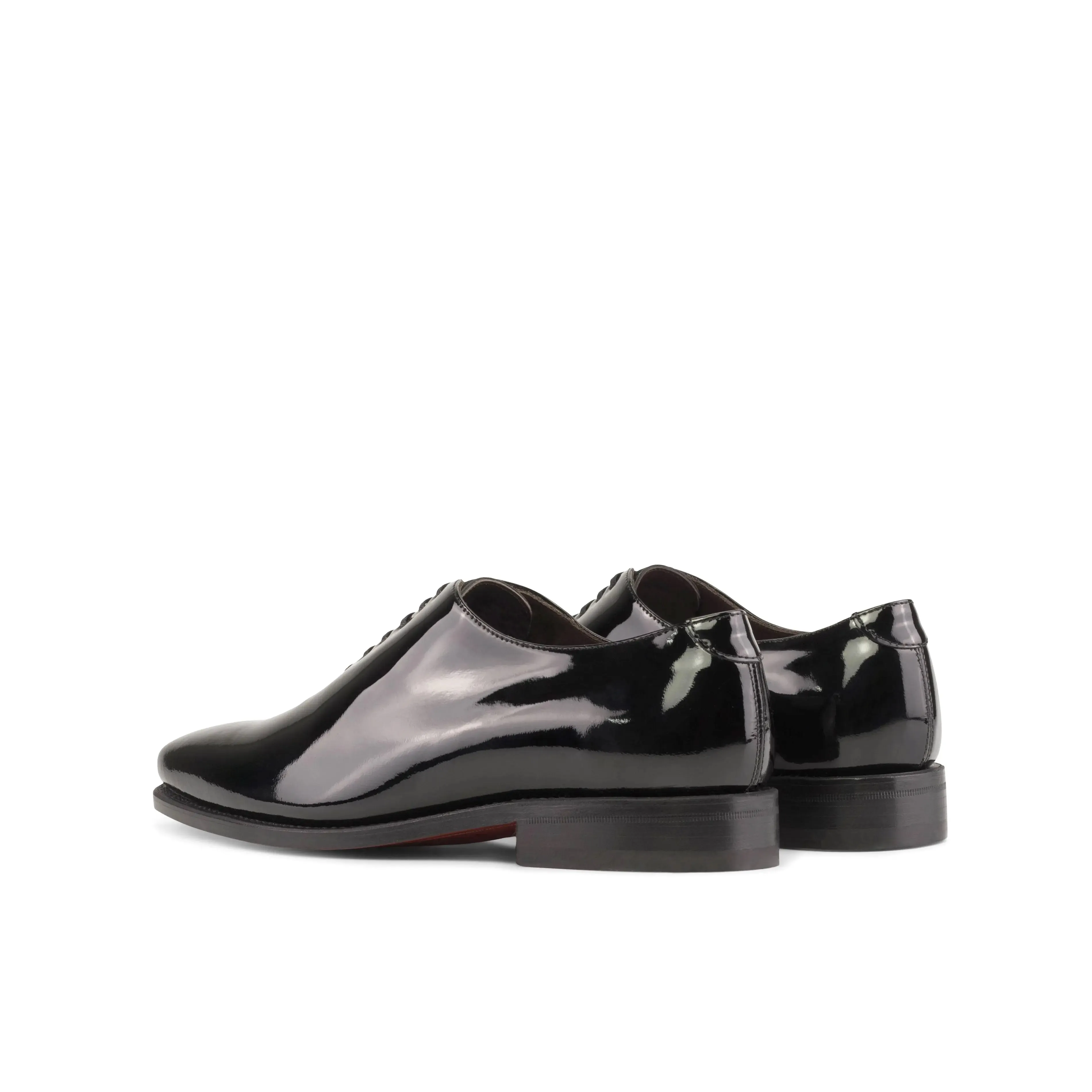 DapperFam Giuliano in Black Men's Patent Leather Whole Cut