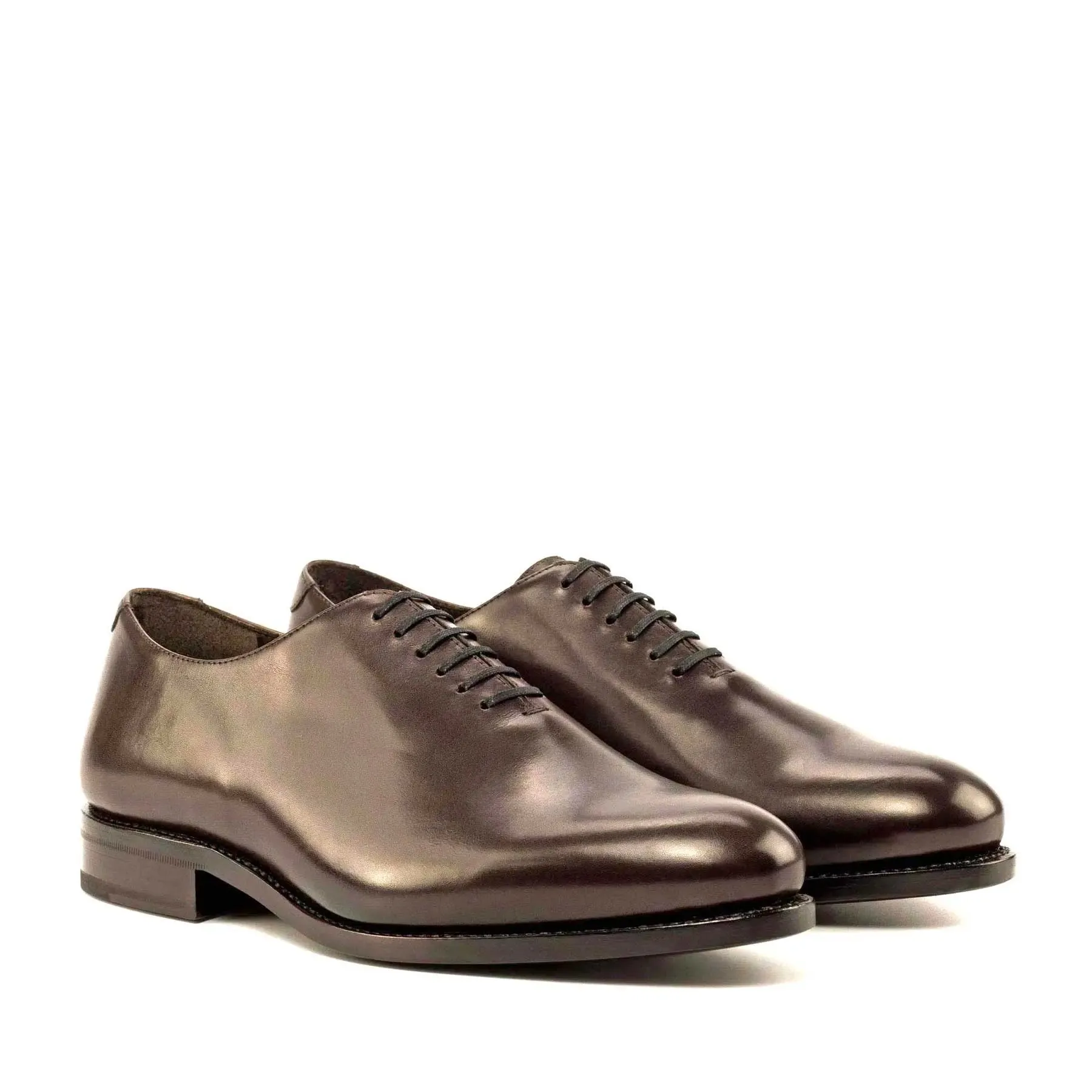 DapperFam Giuliano in Dark Brown Men's Italian Leather Whole Cut