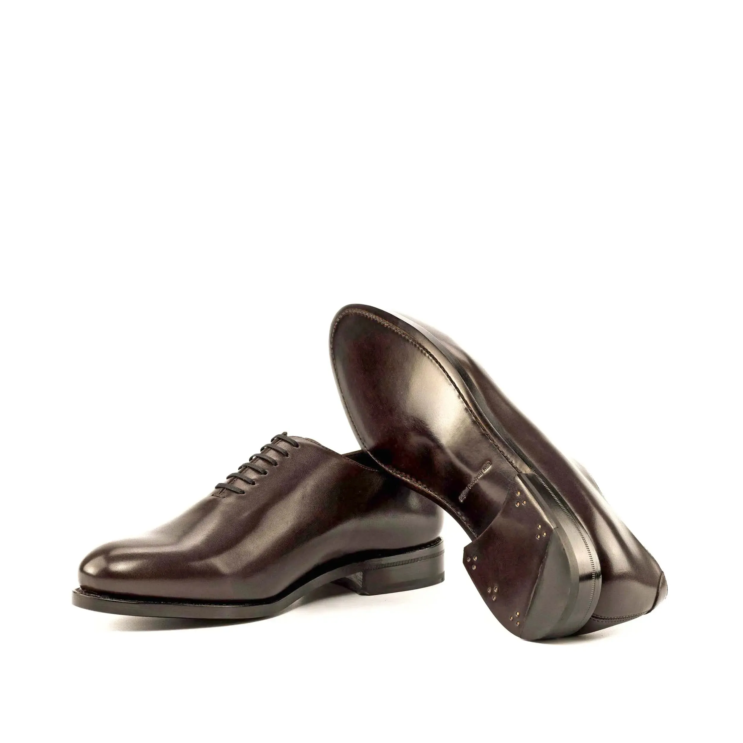 DapperFam Giuliano in Dark Brown Men's Italian Leather Whole Cut