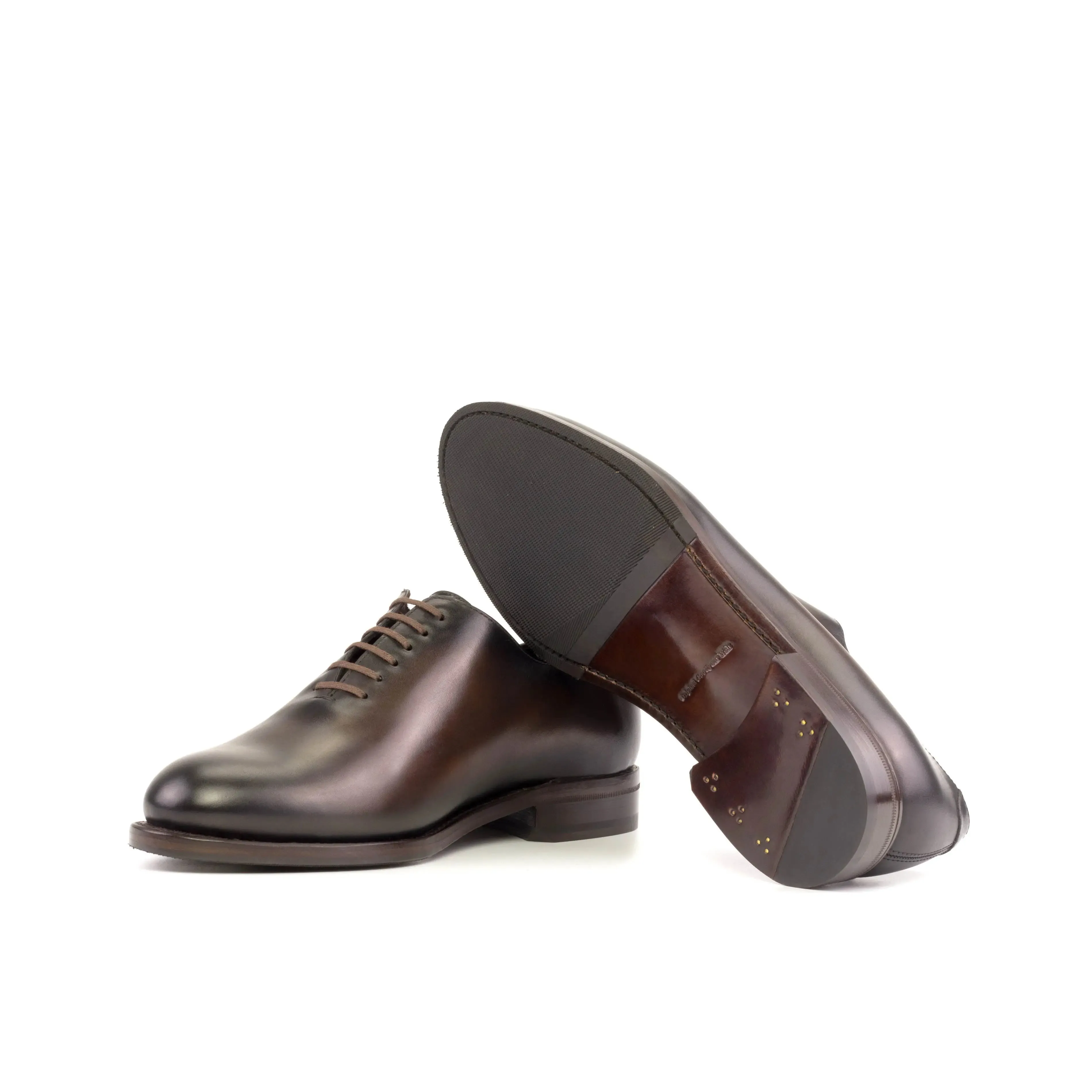 DapperFam Giuliano in Dark Brown Men's Italian Leather Whole Cut