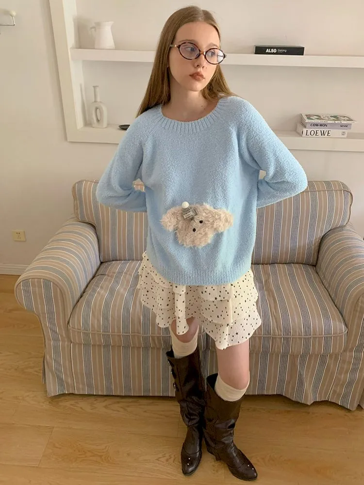 Dog Sea Salt Cheese Plush Sweater【s0000009888】