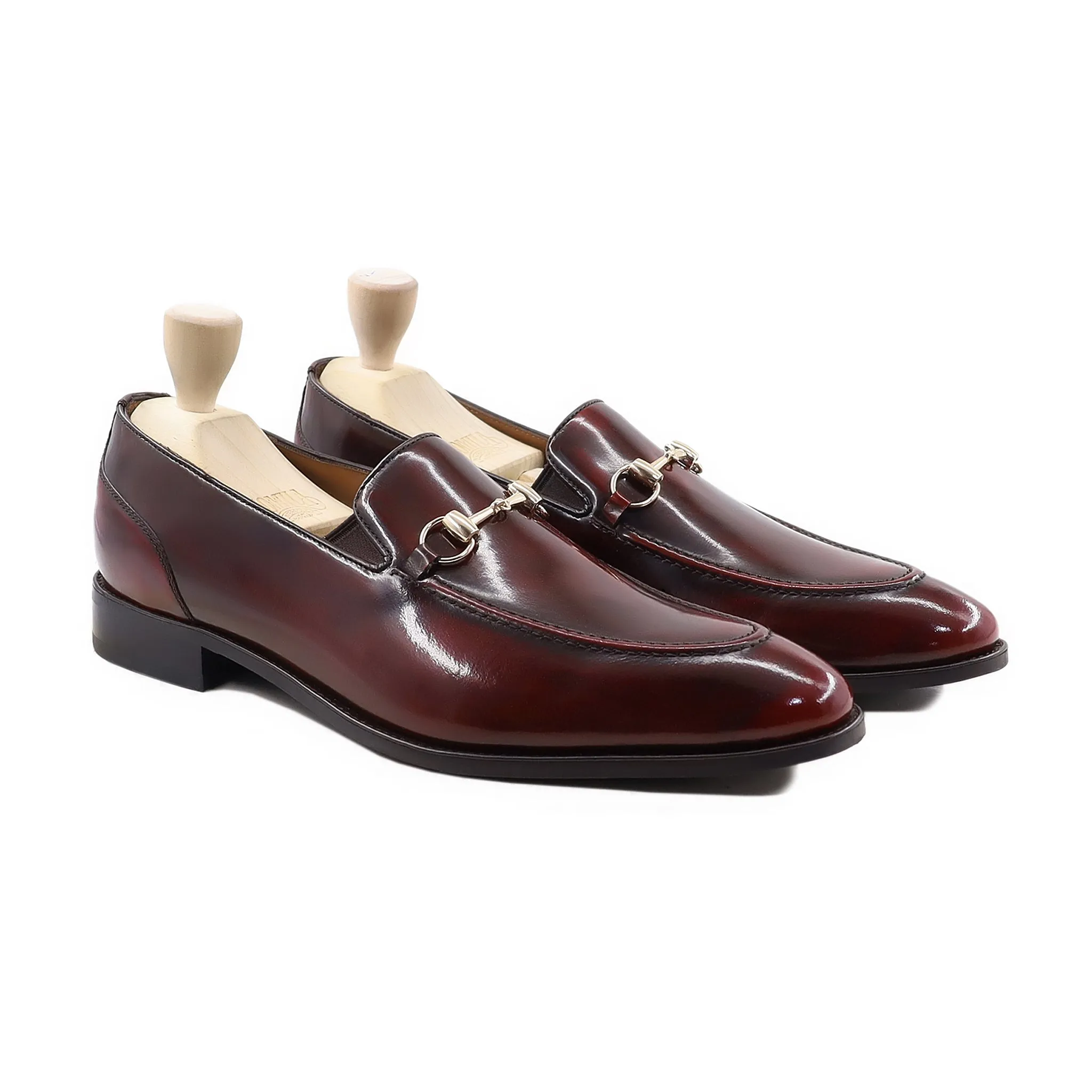 Draven - Men's Oxblood Patina Box Leather High Shine Loafer