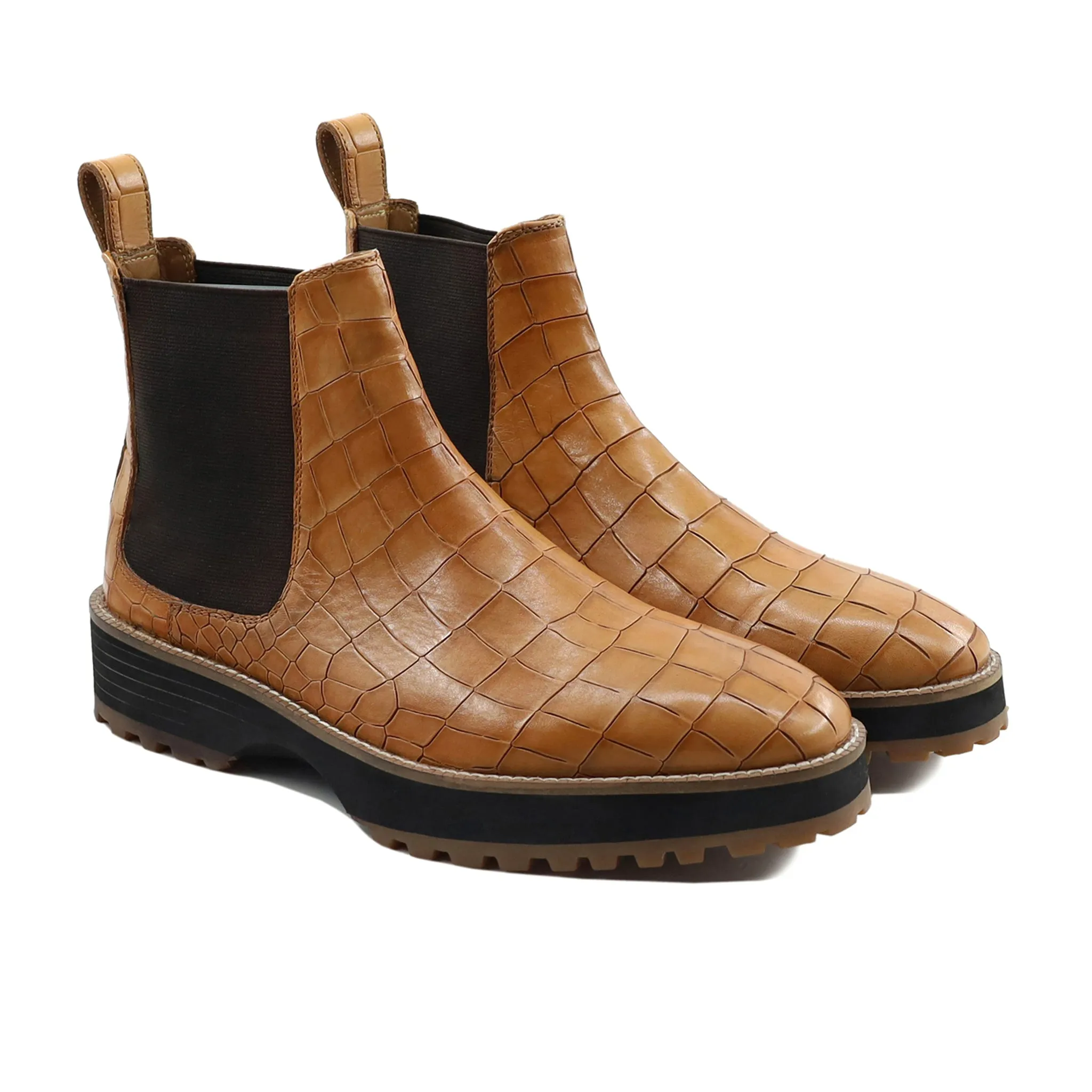 Enstad - Men's Tan Calf Leather Chelsea Boot