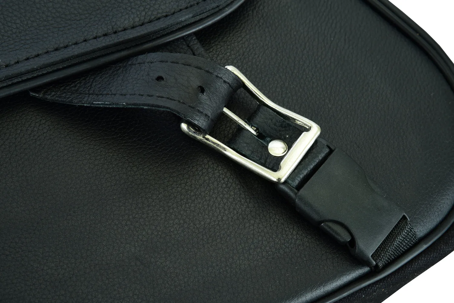 Genuine Naked Leather Concealed Carry Saddlebag with Flame