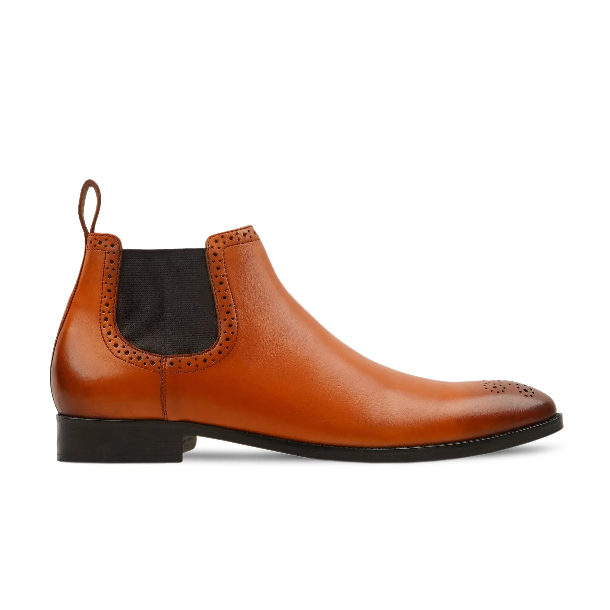 Hammako - Men's Burnished Tan Calf Leather Chelsea Boot