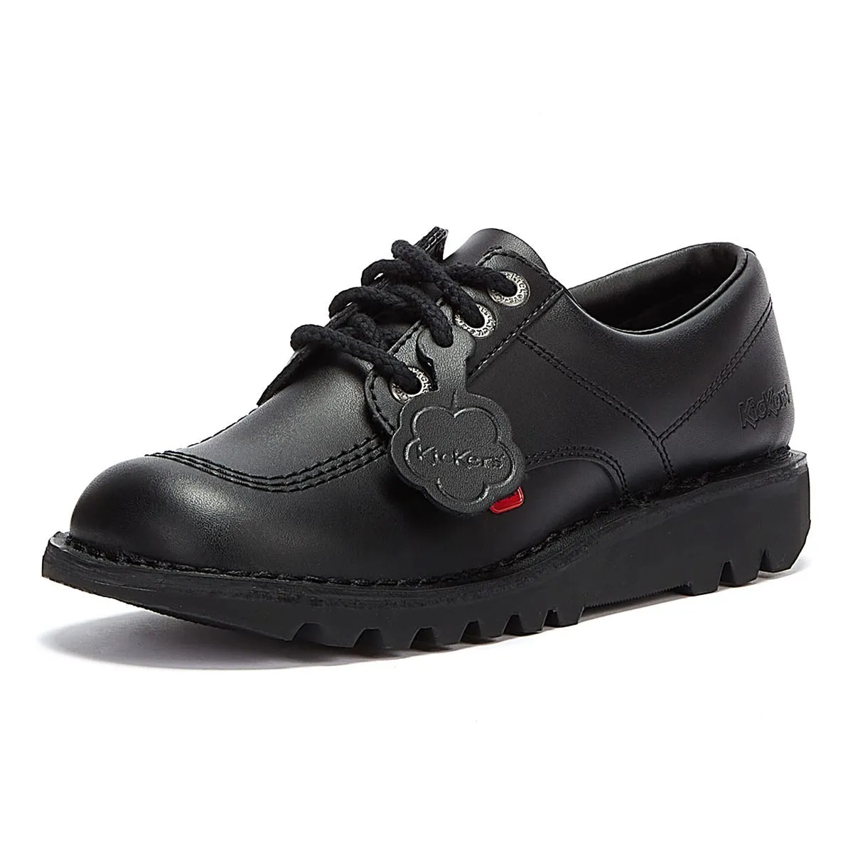 Kickers Mens Kick Lo Black Leather Shoes