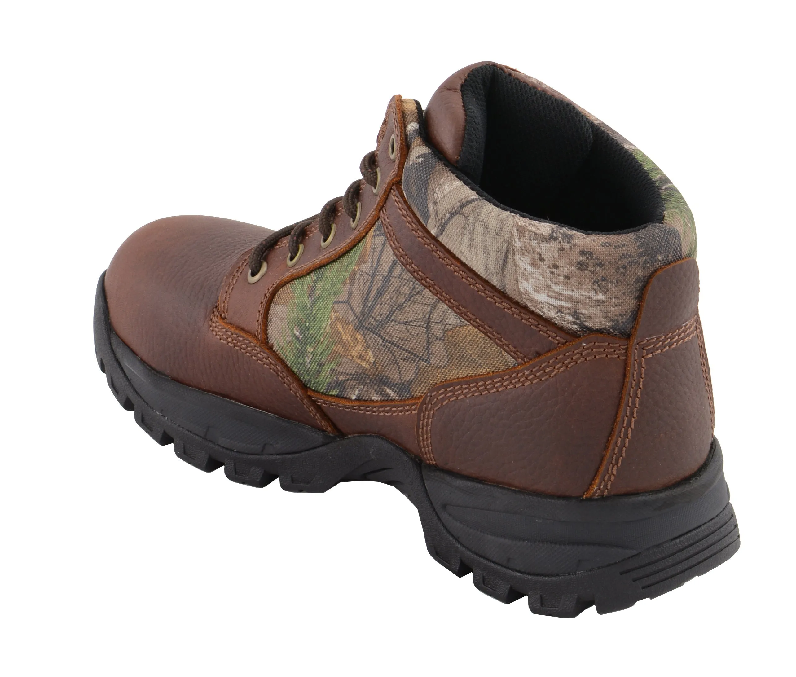 Men's Waterproof Brown Work Boot w/ Mossy Oak® Print