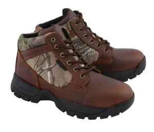 Men's Waterproof Brown Work Boot w/ Mossy Oak® Print