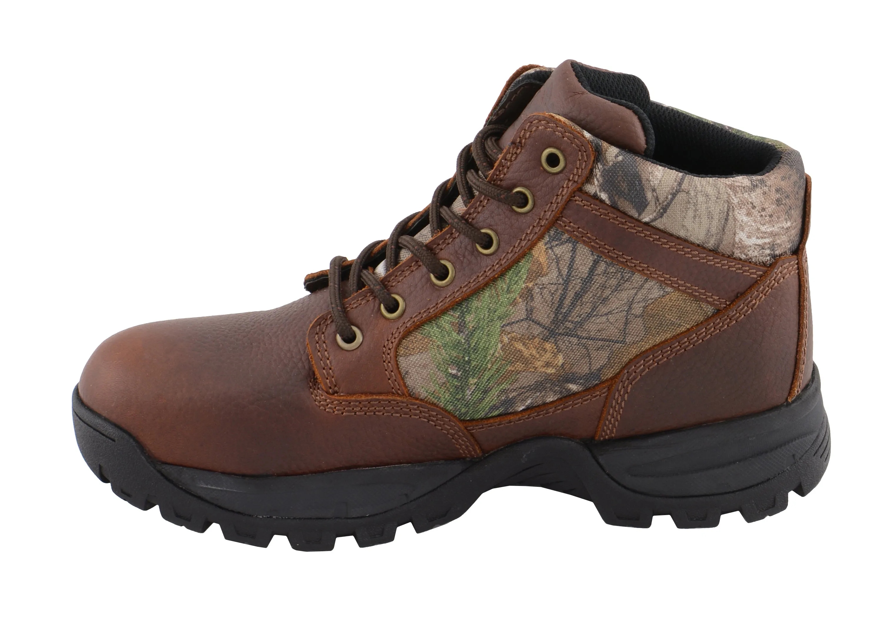 Men's Waterproof Brown Work Boot w/ Mossy Oak® Print