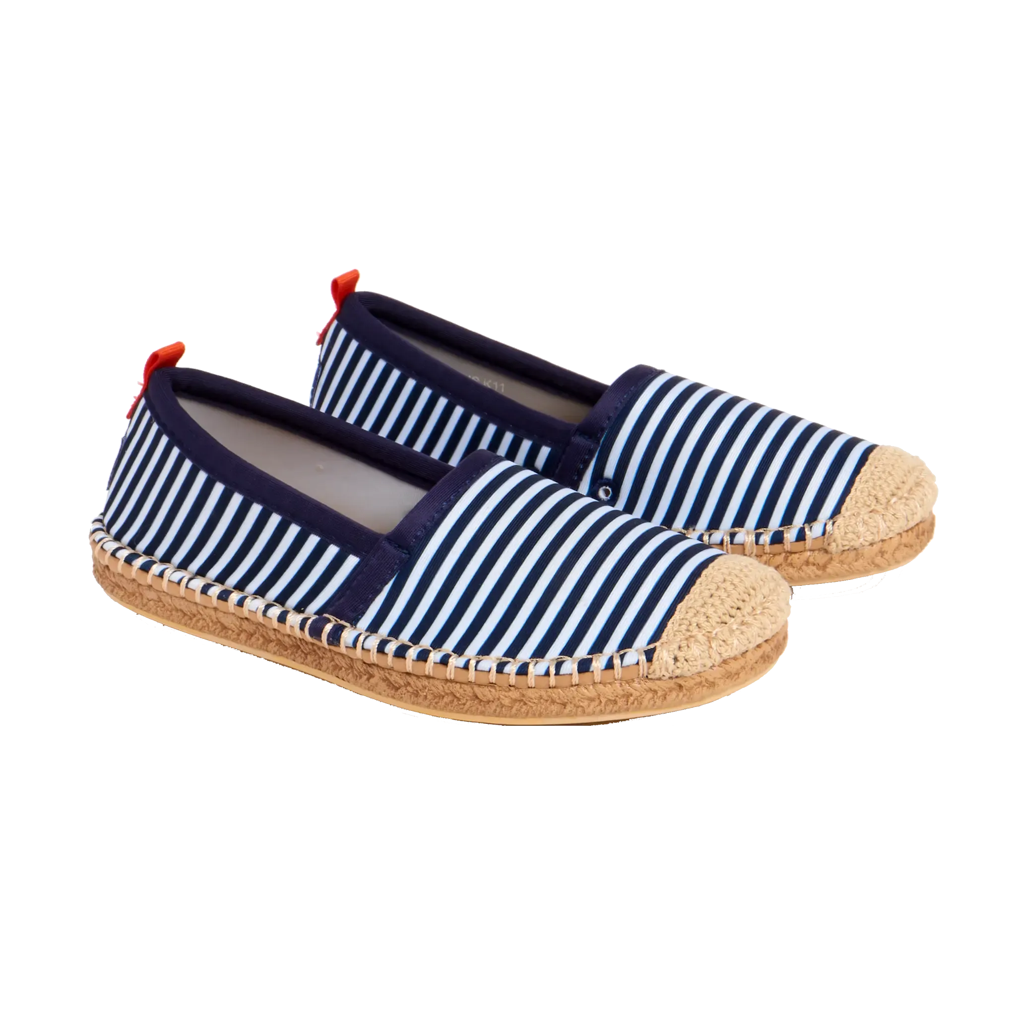 NAVY/WHITE MICROSTRIPE - KIDS BEACHCOMBER ESPADRILLE