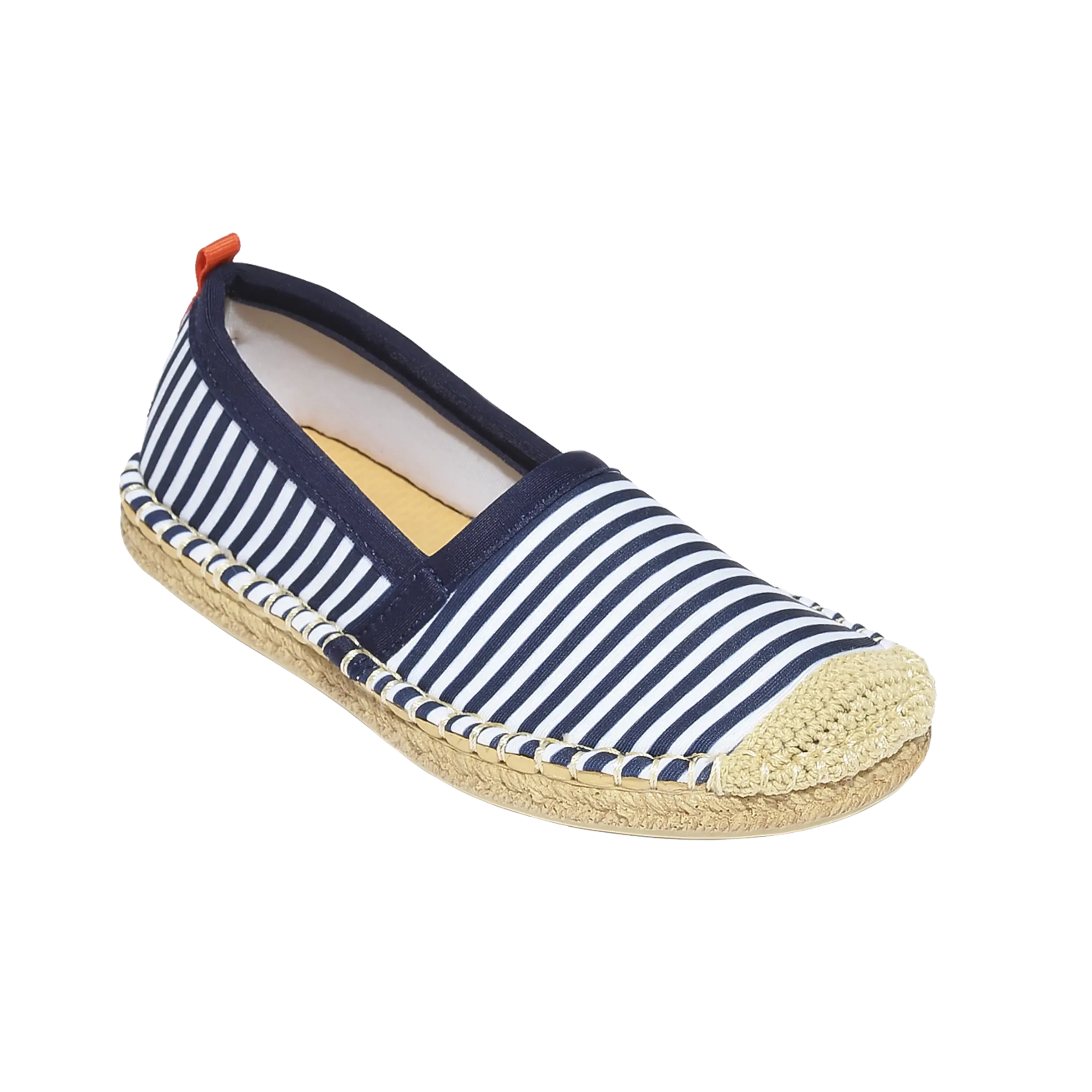 NAVY/WHITE MICROSTRIPE - KIDS BEACHCOMBER ESPADRILLE