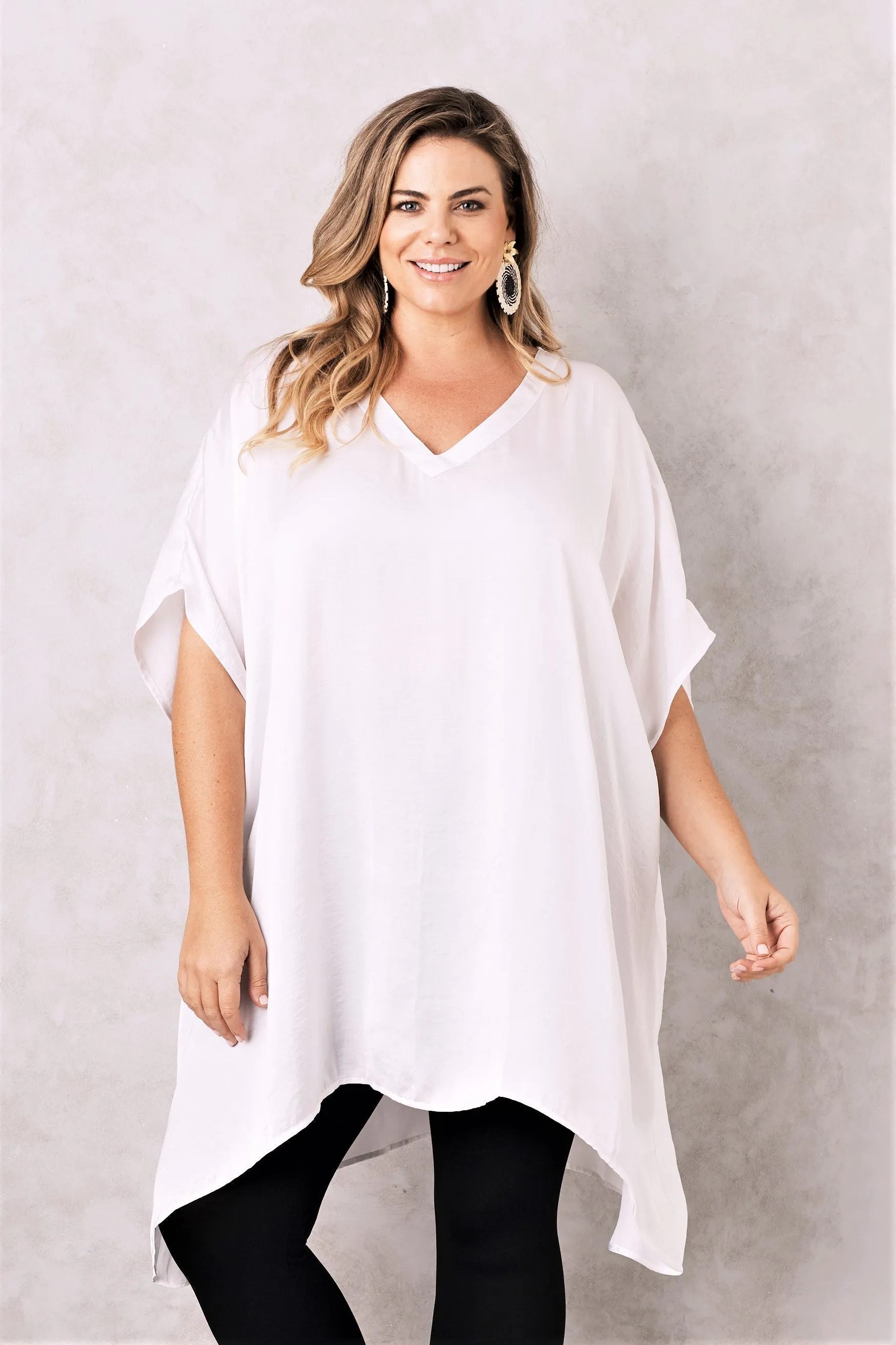 Nice Tunic White with V neck