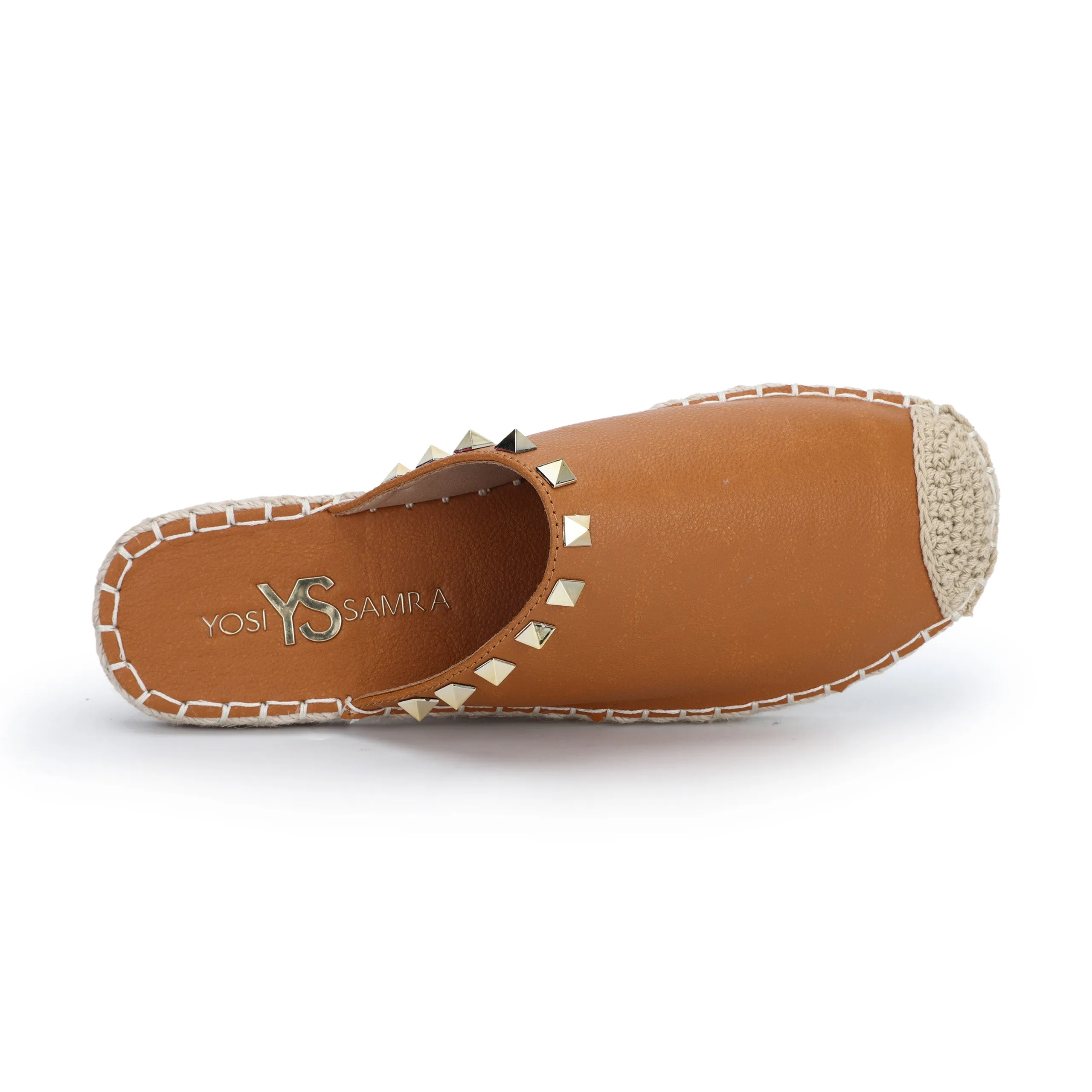 Paloma Stud Mule in Cognac