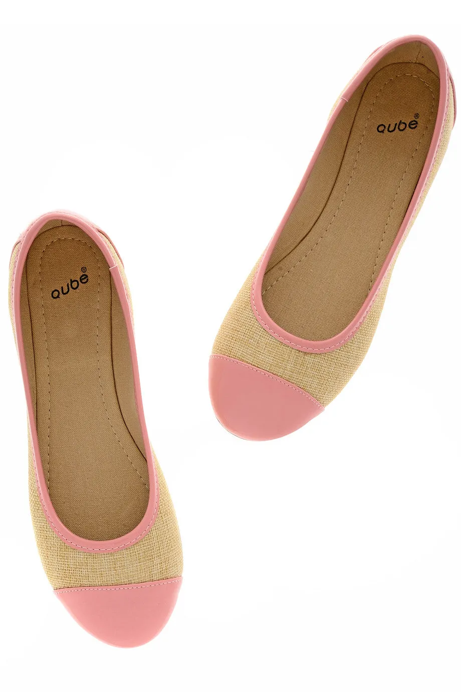 PATRICE Pink Capped Ballerinas