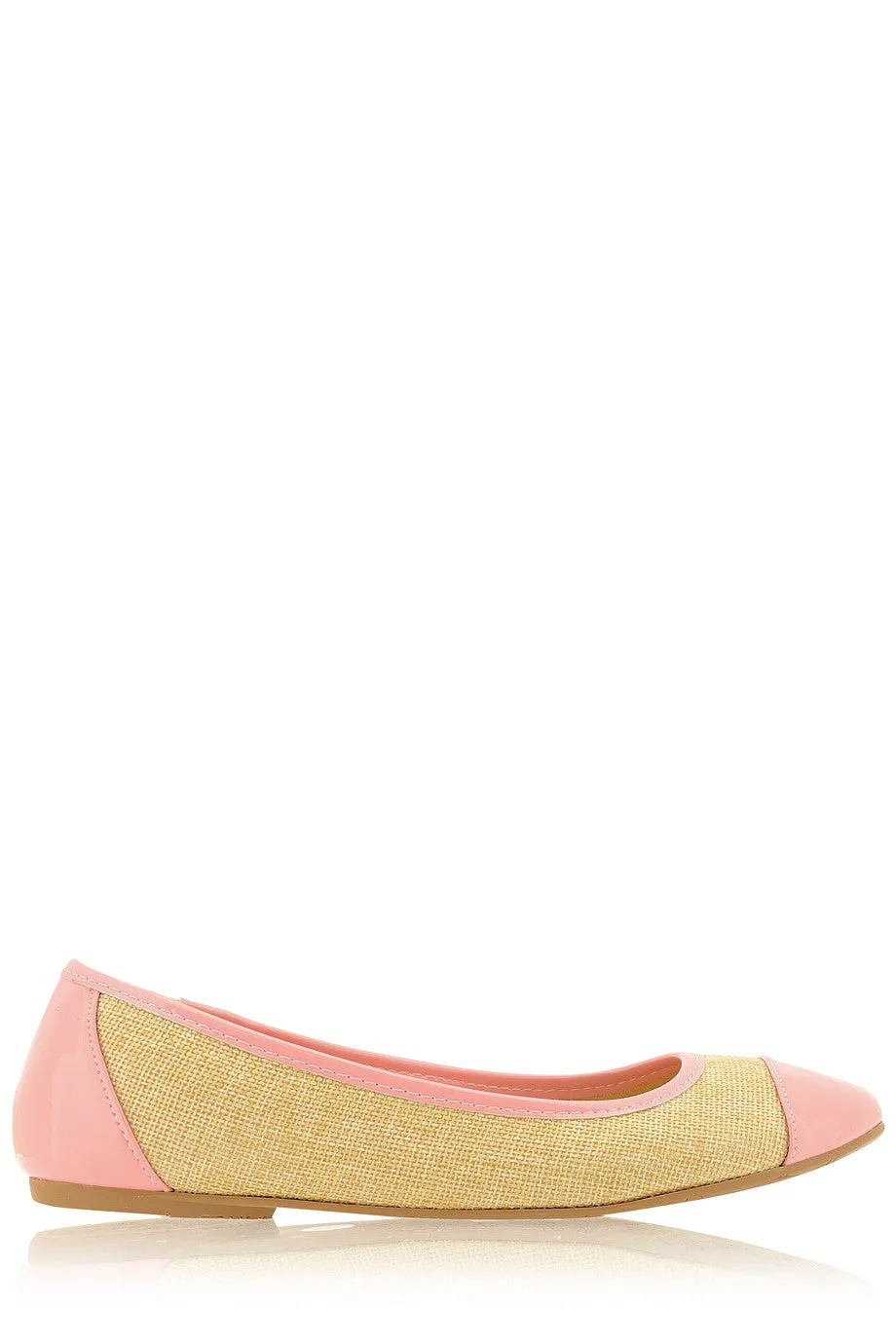 PATRICE Pink Capped Ballerinas