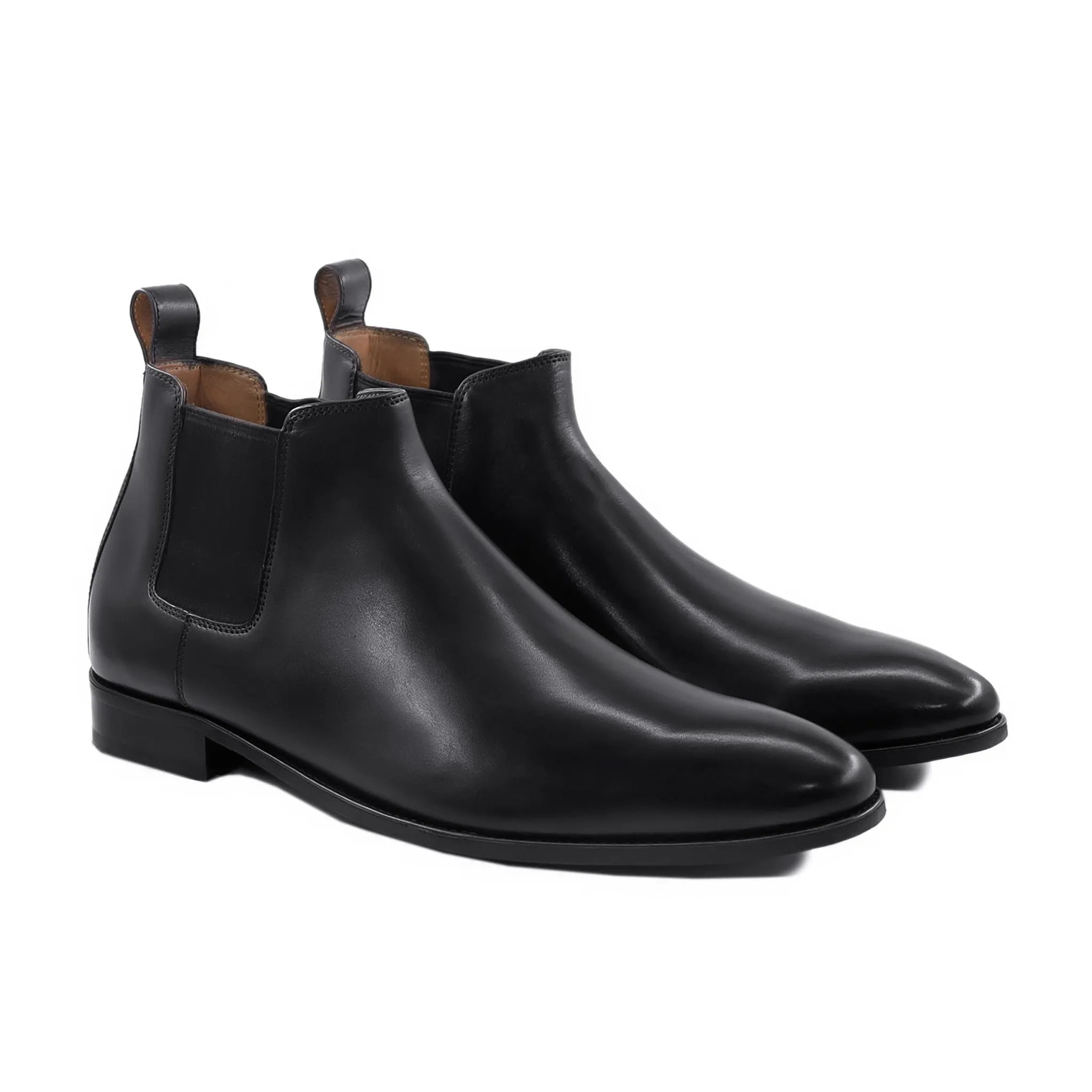 Pluto - Men's Black Calf Lether Chelsea Boot