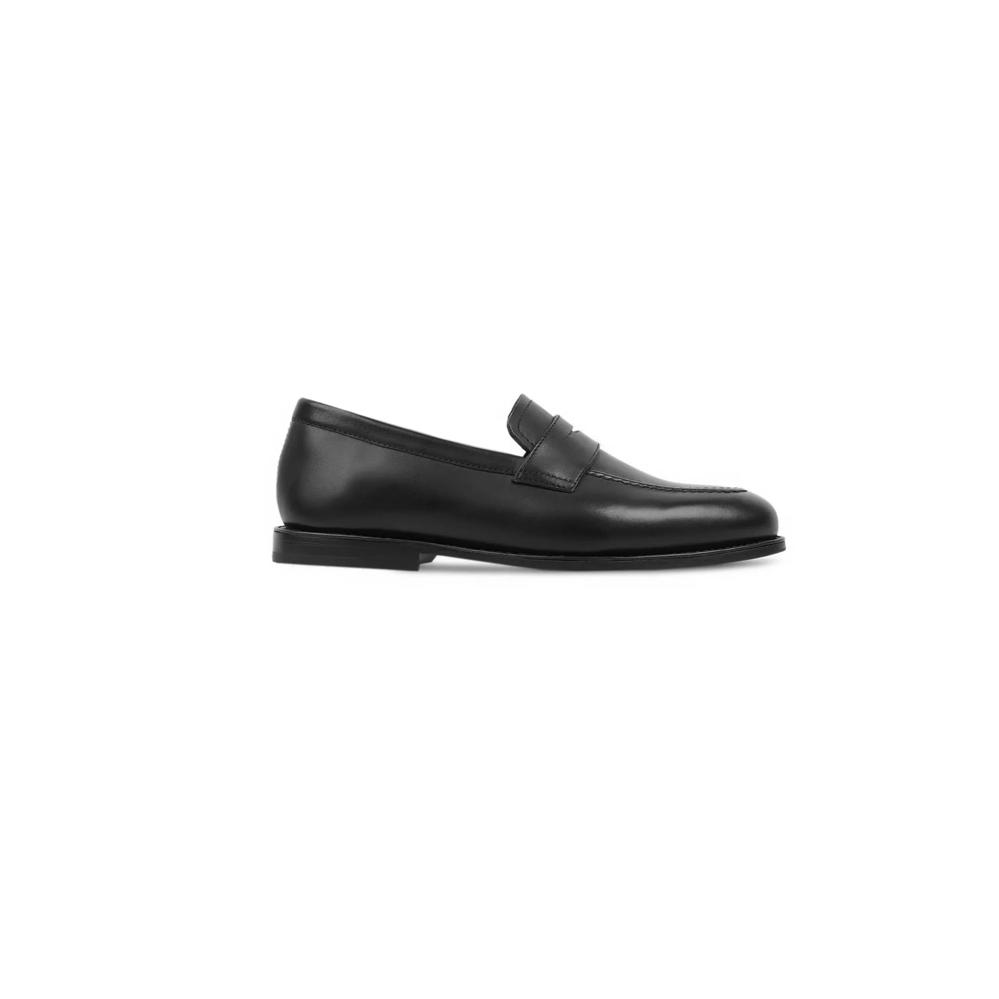 Quarts - Kid's Black Calf Leather Loafer (5-12 Years Old)