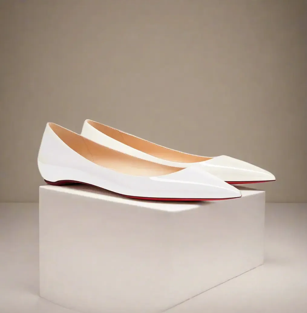 Sade Cream White Flat Pump