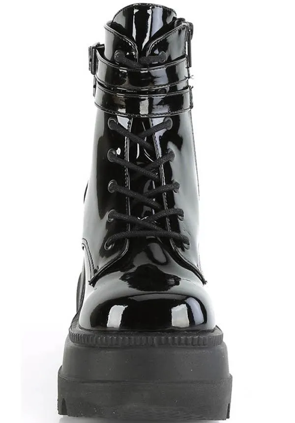 SHAKER-52 [Black Patent] | PLATFORM BOOTS [IN STOCK]