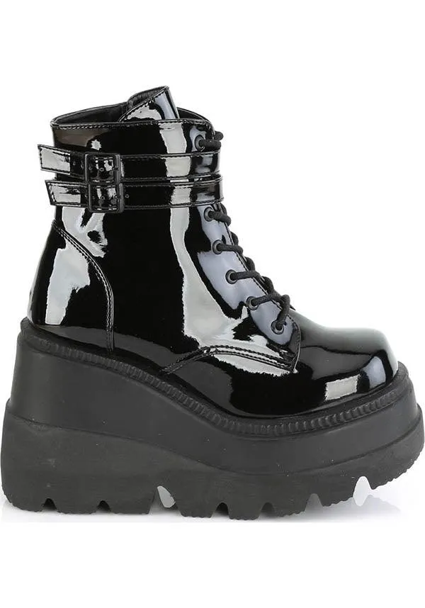 SHAKER-52 [Black Patent] | PLATFORM BOOTS [IN STOCK]