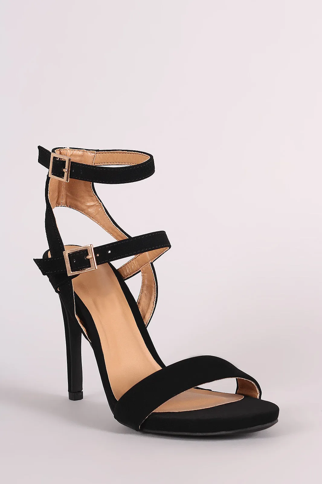 Shidrea - Triple Straps Single Sole Heel