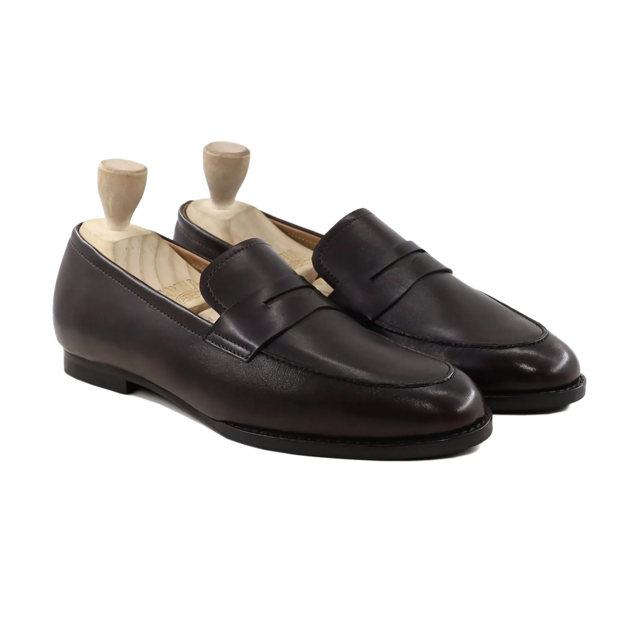 Shinobu - Men's Dark Brown Calf Leather Loafer