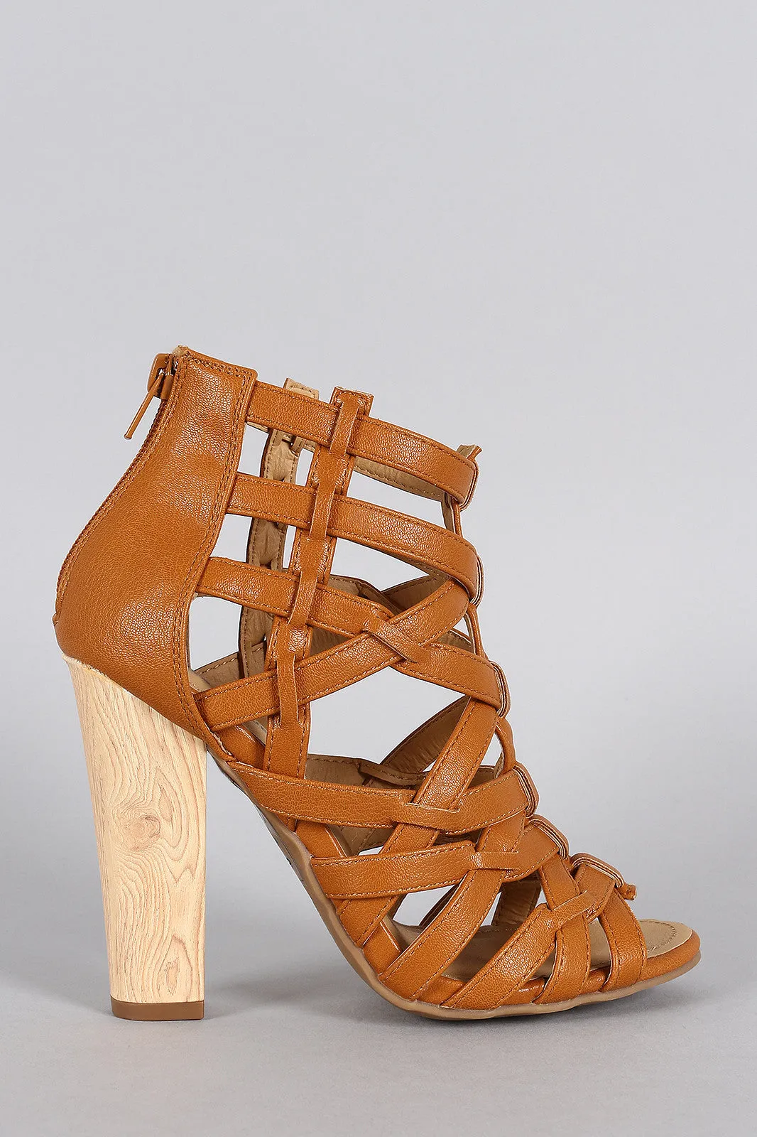 Shoe Republic LA Caged Open Toe Heel