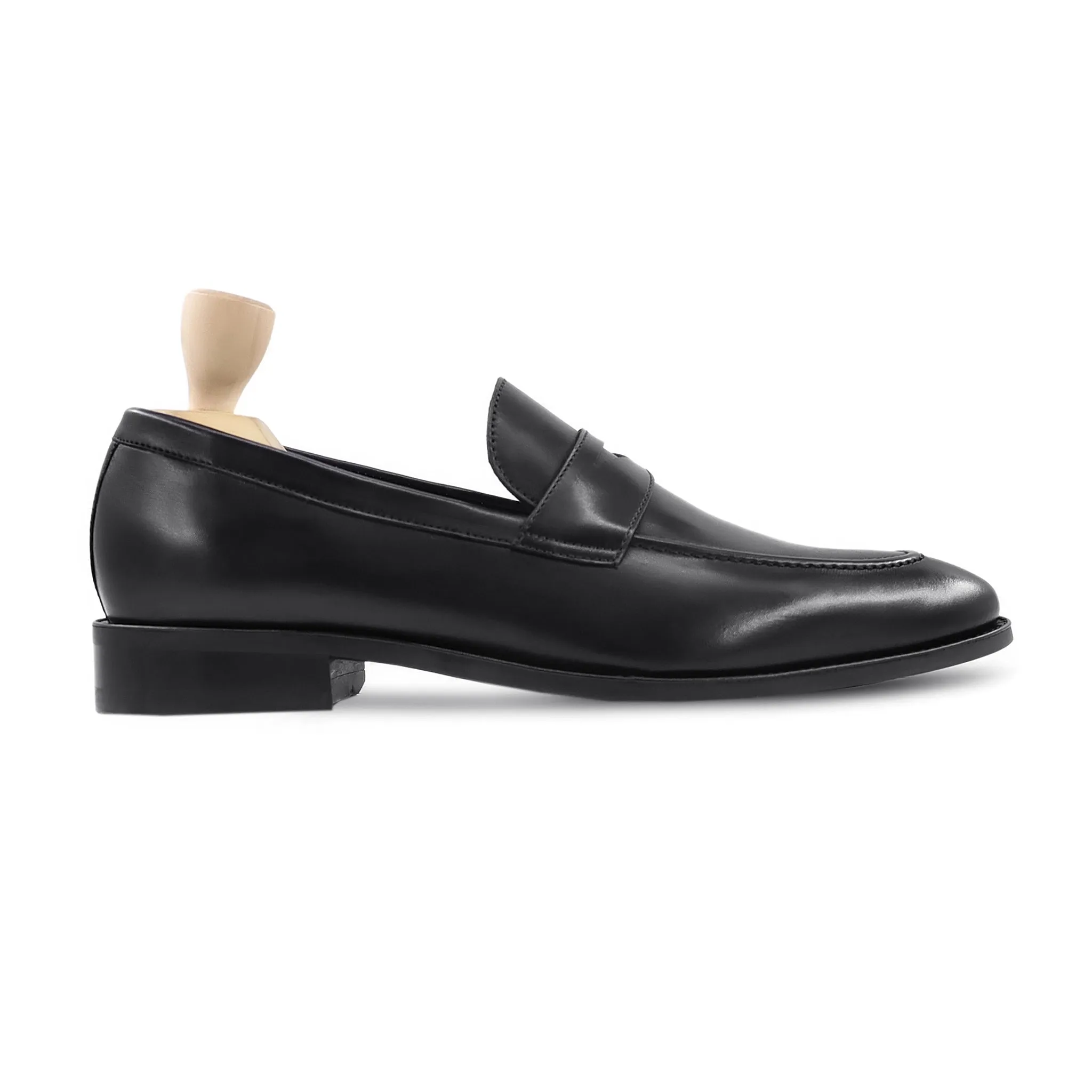 Stevon - Men's Black Calf Leather Loafer