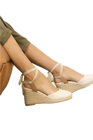 TEEK - D-ALONDRA-ESPADRILLE LACE UP WEDGE SANDALS