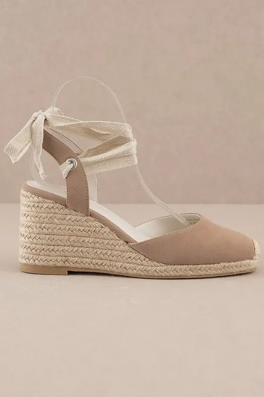 TEEK - D-ALONDRA-ESPADRILLE LACE UP WEDGE SANDALS