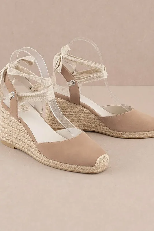 TEEK - D-ALONDRA-ESPADRILLE LACE UP WEDGE SANDALS