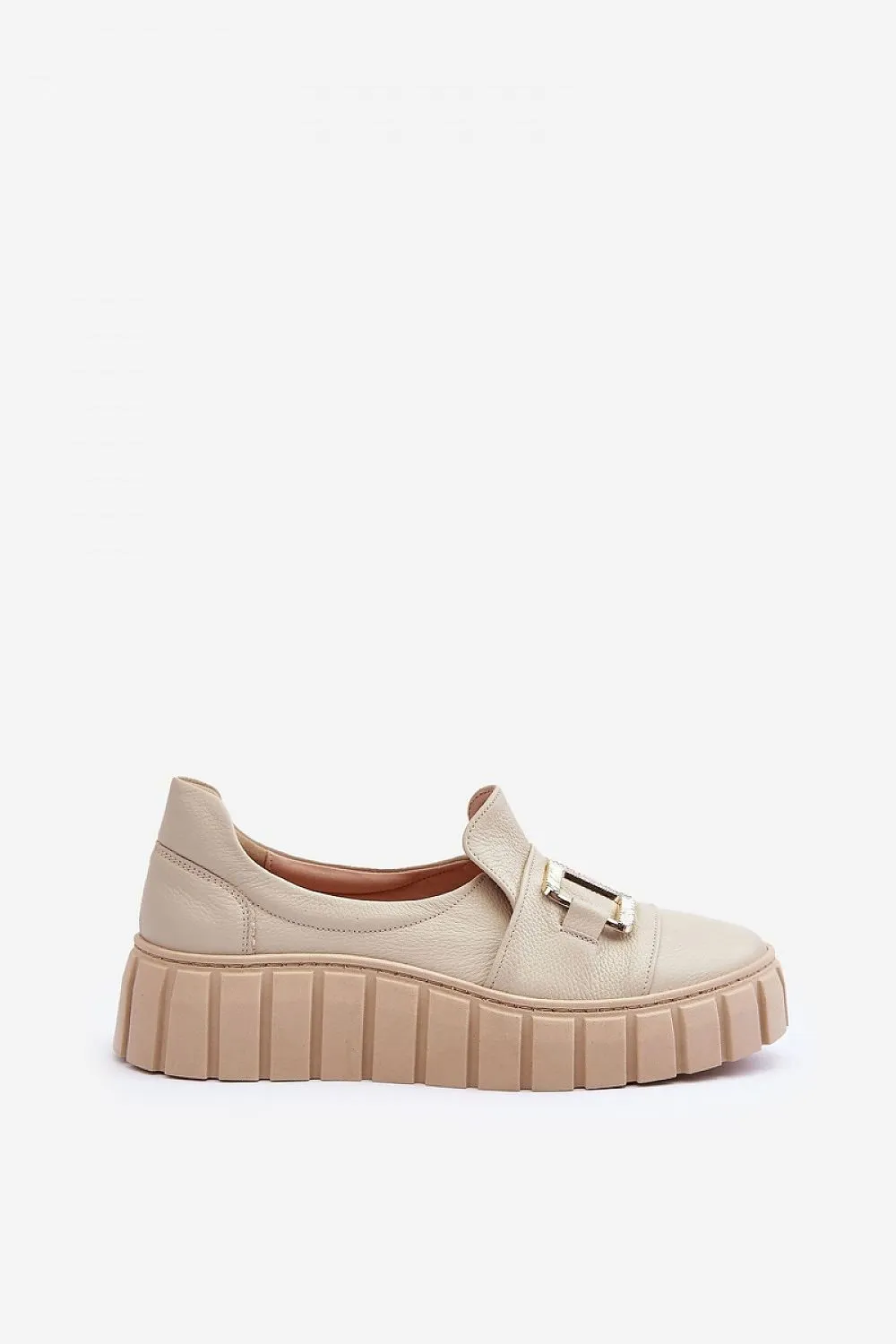 TEEK - Link Textured Platform Textured Loafer Shoes