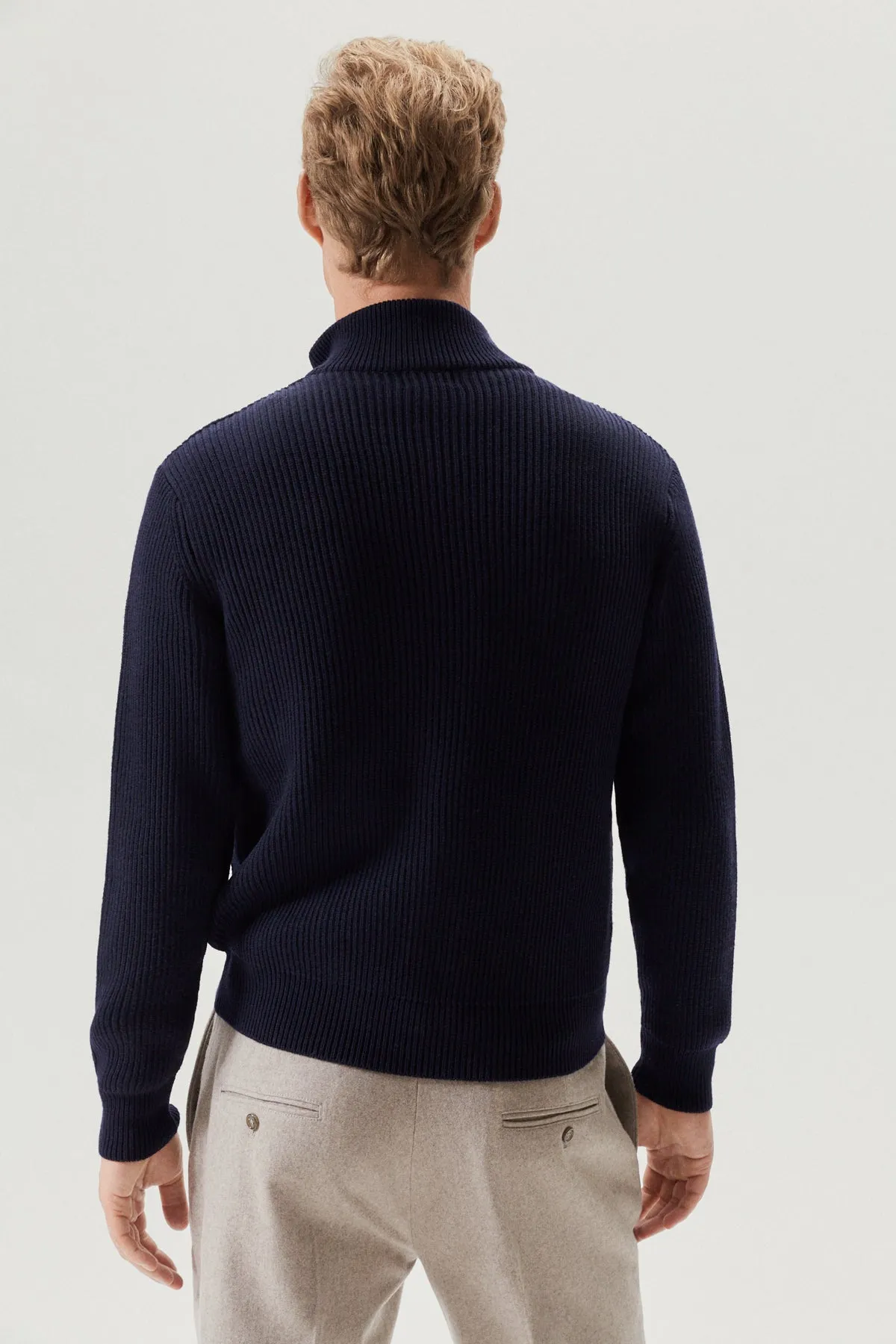 The Merino Wool Zipped Cardigan