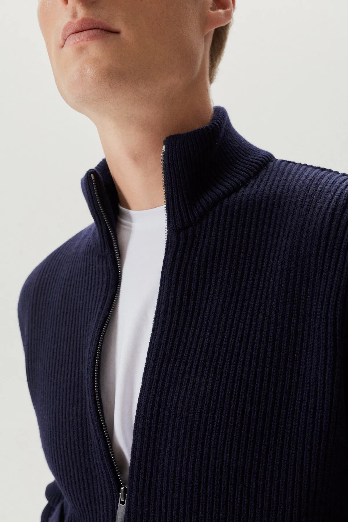 The Merino Wool Zipped Cardigan