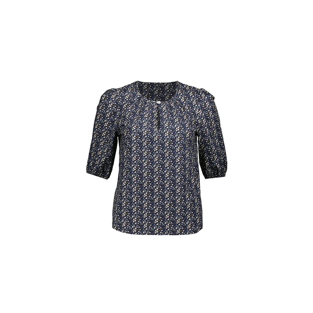 Therese Top | Navy Ditsy