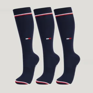 Tommy Hilfiger Byron 3 Pack Riding Socks - Desert Sky