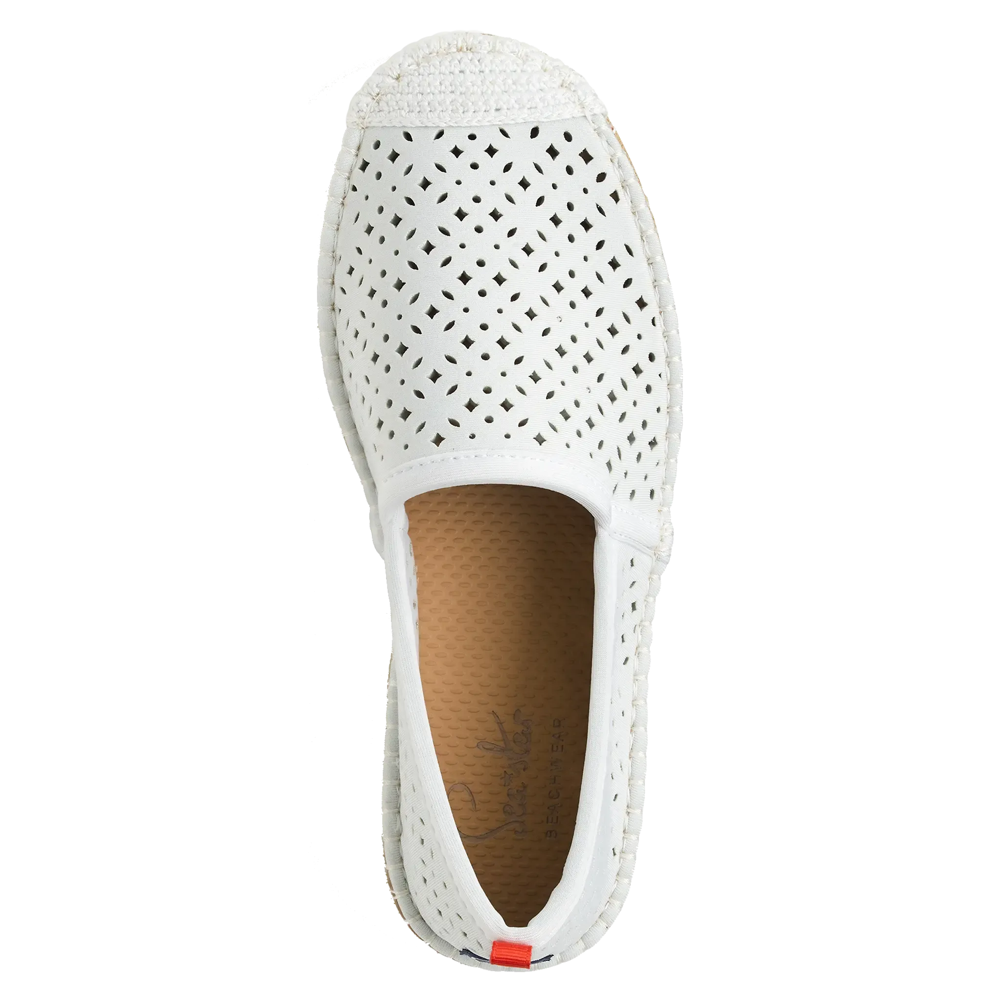 WHITE EYELET - WOMENS BEACHCOMBER ESPADRILLE