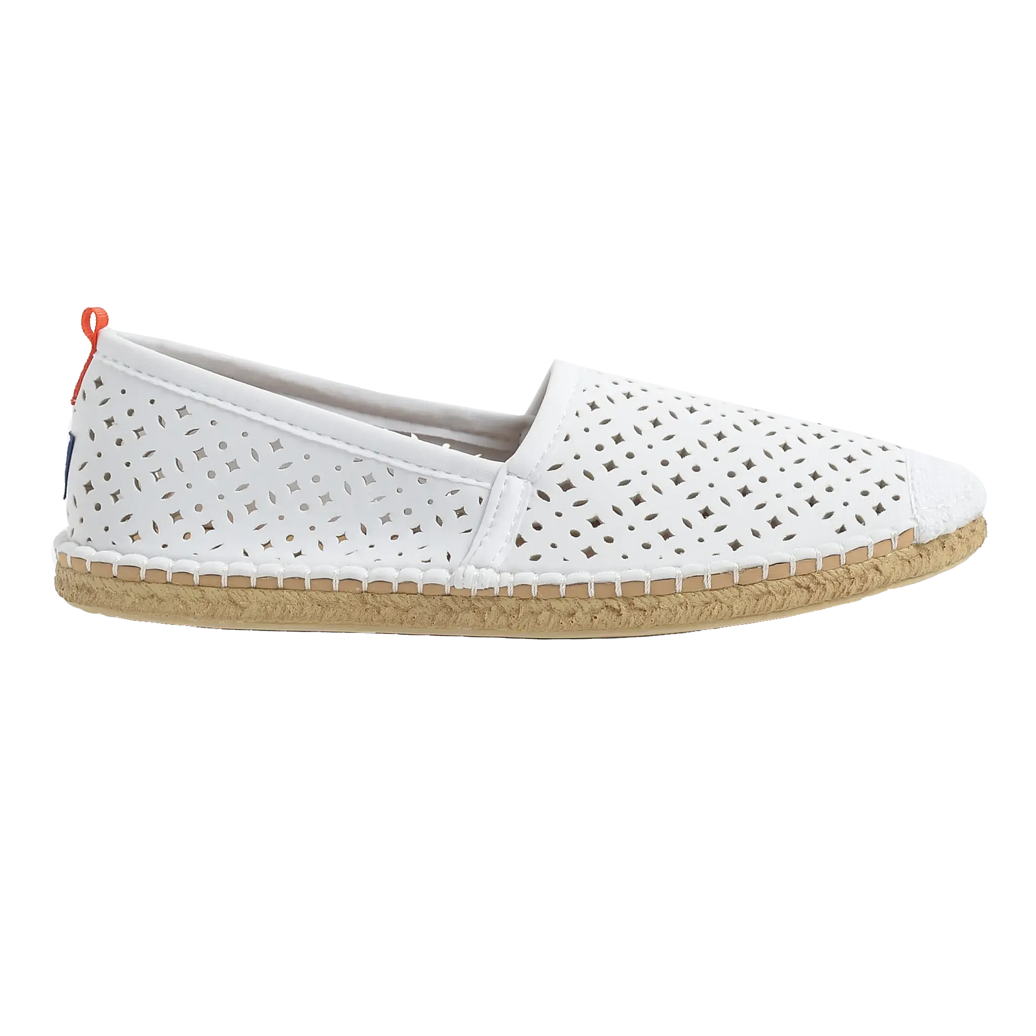 WHITE EYELET - WOMENS BEACHCOMBER ESPADRILLE