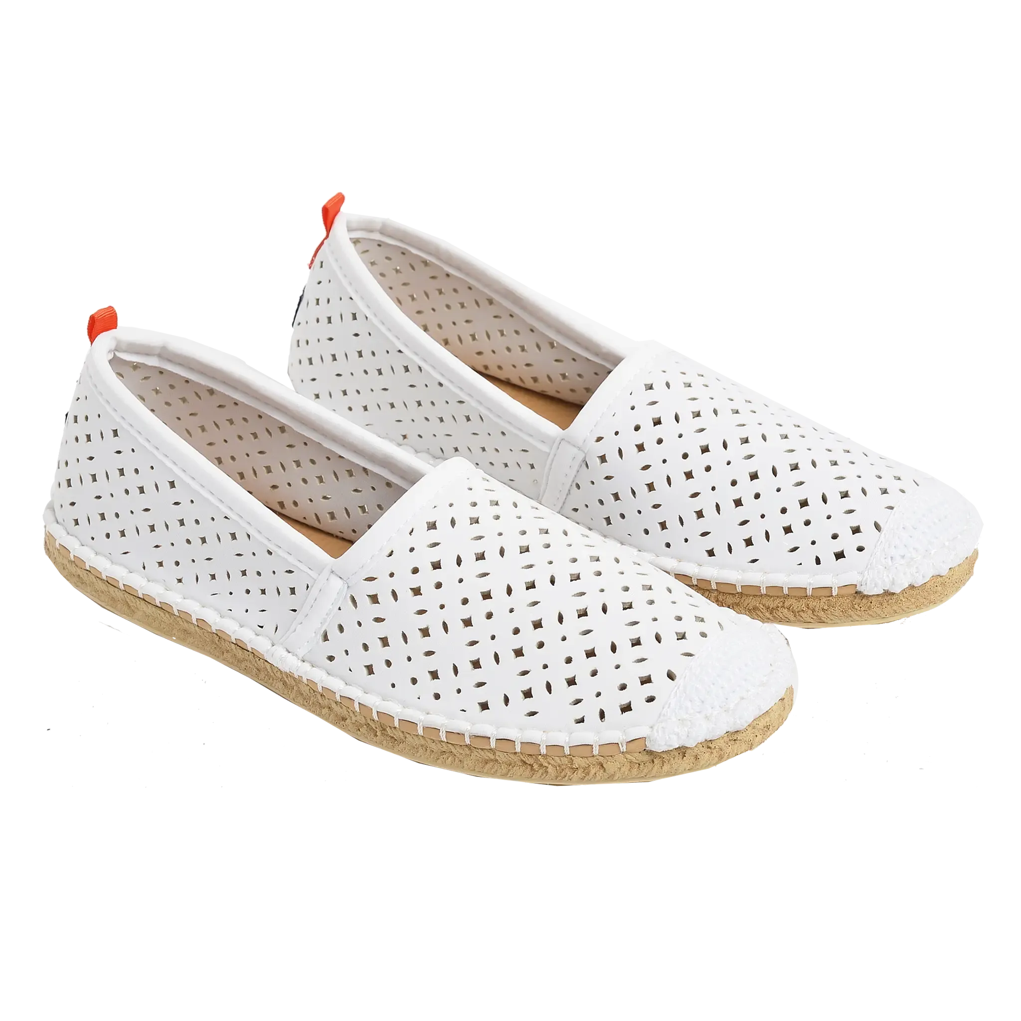 WHITE EYELET - WOMENS BEACHCOMBER ESPADRILLE