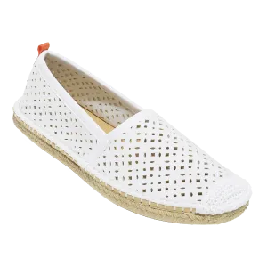 WHITE EYELET - WOMENS BEACHCOMBER ESPADRILLE