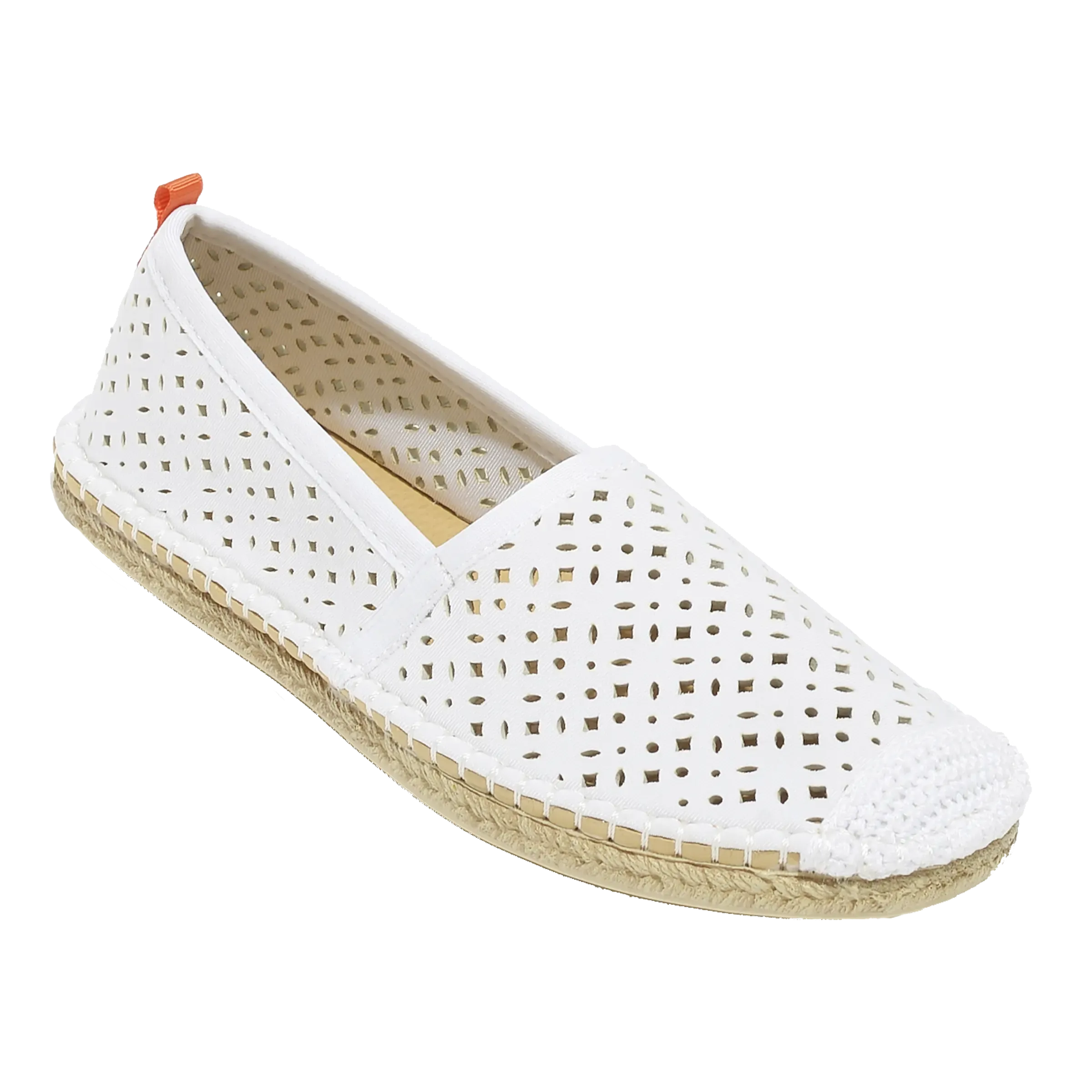 WHITE EYELET - WOMENS BEACHCOMBER ESPADRILLE