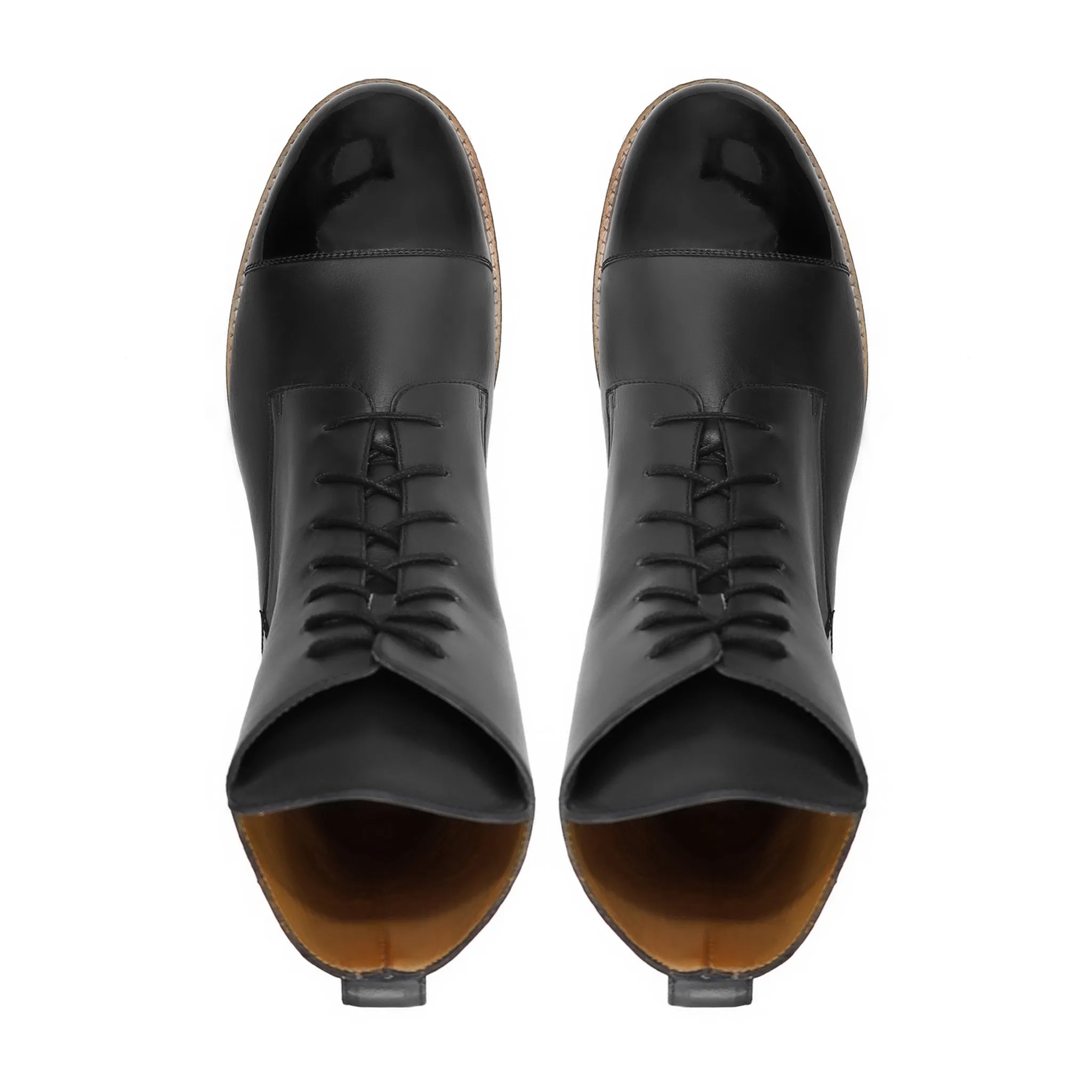 Winek - Men's Black Calf and Patent Leather Boot